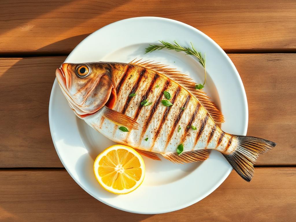 Dorade royale grillée, spécialité de la pêche du jour à Mahdia
